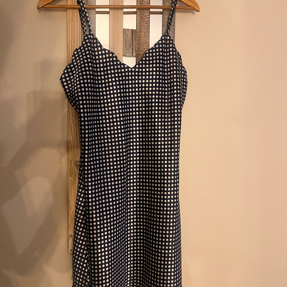 Sleepwear dress blue and White Polkadot